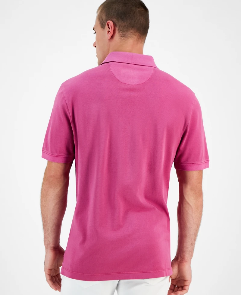 Tommy Bahama Men's Solid Cotton Short-Sleeve Lookout Polo Shirt