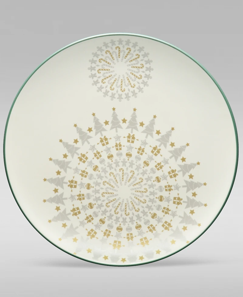 Noritake Dinnerware Set of 4 Colorwave Spruce Holiday Plates