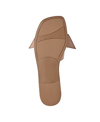 Marc Fisher Women's Finey Square Toe Slip-On Flat Sandals