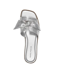 Marc Fisher Women's Finey Square Toe Slip-On Flat Sandals