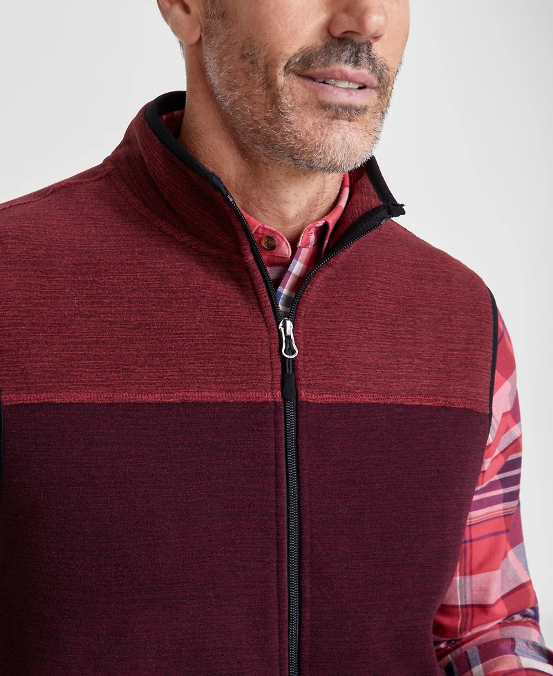 Club Room Men's Colorblocked Fleece Vest, Created for Macy's
