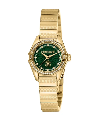 Roberto Cavalli Women's Quartz Gold-tone Stainless Steel Watch 26mm