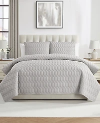 Vcny Home Diamond 3-Piece Quilt Set, Full/Queen