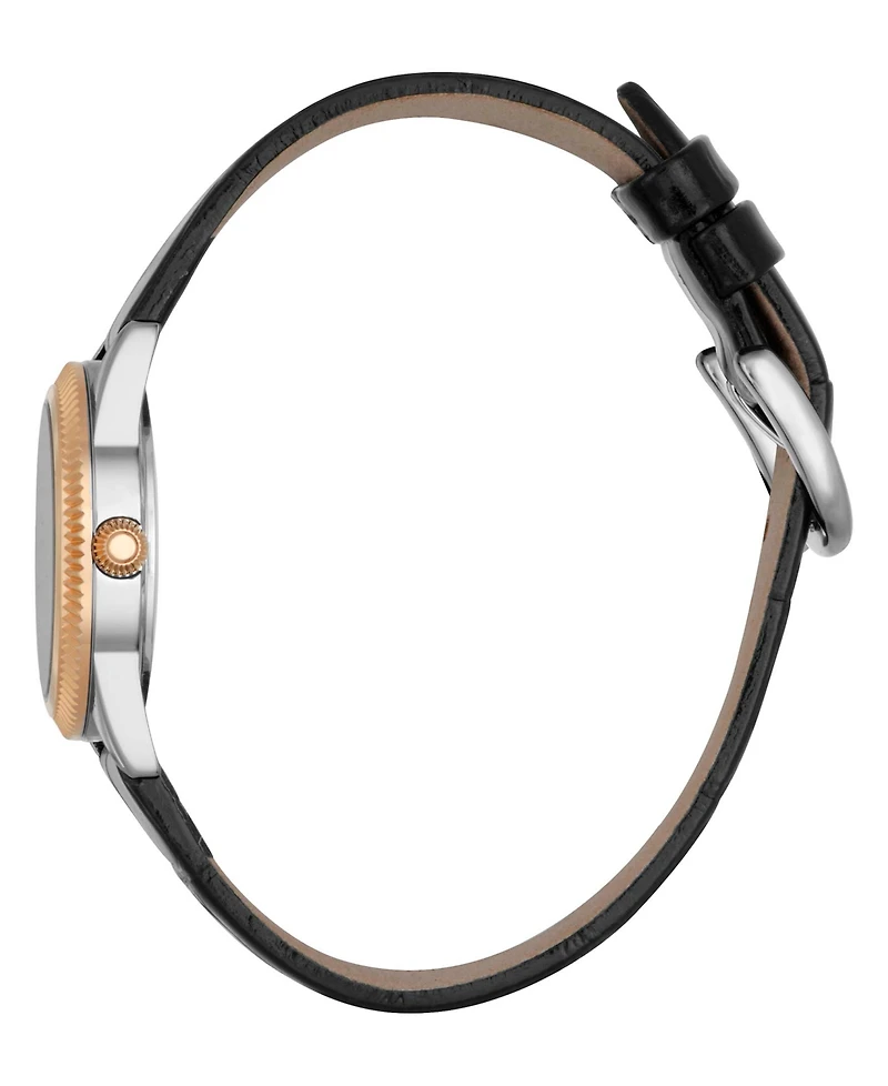 Roberto Cavalli Women's Quartz Black Leather Watch 28mm