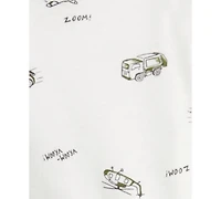 Carter's Baby Boys Zip-Up Jacket, Printed Bodysuit & Faux-Denim Pants, 3 Piece Set