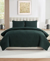 Vcny Home Sands 3-Piece Curved Quilt Set, King