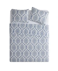 Vcny Home Sea Damask 3-Piece Quilt Set, King