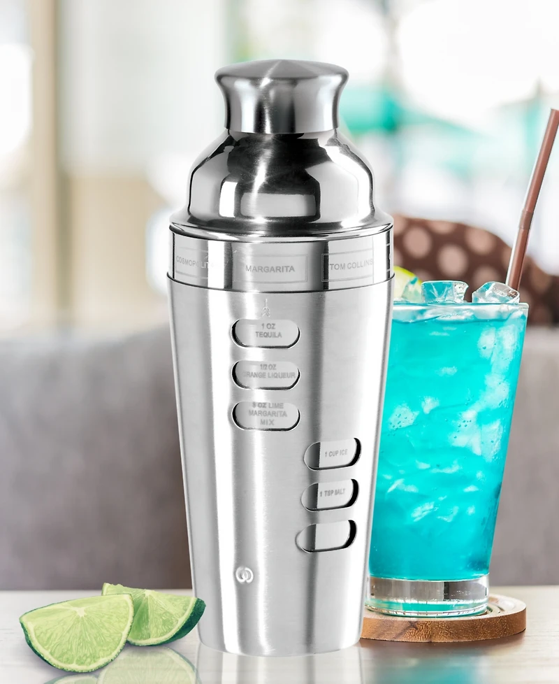 Oggi Dial a Drink 23oz Stainless Steel Cocktail Shaker