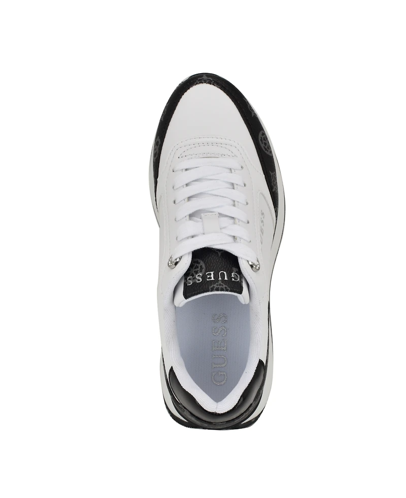 Guess Women's Camrio Casual Double Platform Lace Up Sneakers