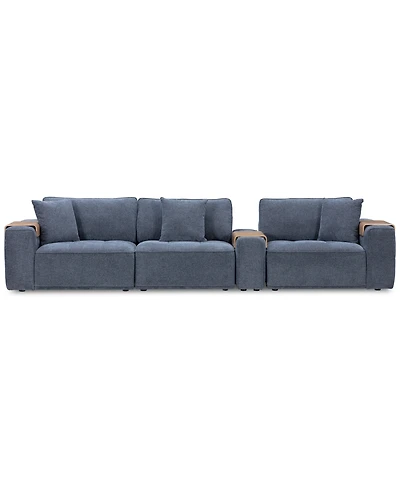 Nycolle 4-Pc. Modular Fabric Sectional with Console, Created for Macy's