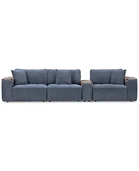 Nycolle 4-Pc. Modular Fabric Sectional with Console, Created for Macy's