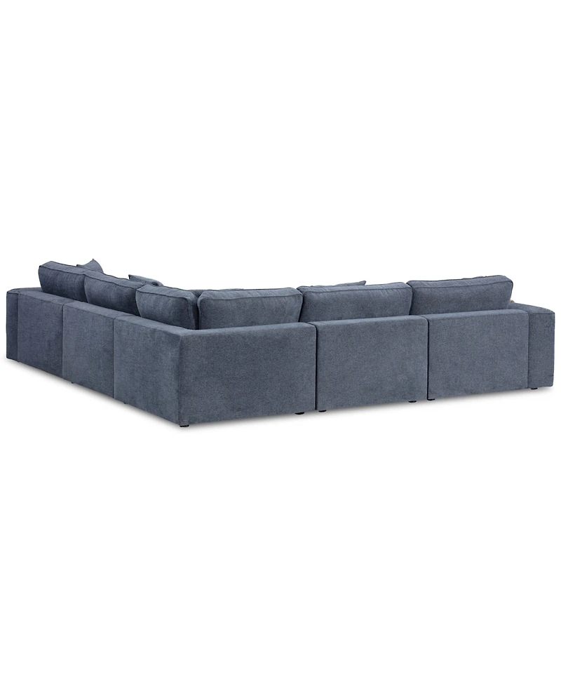 Nycolle 5-Pc. Modular Fabric L-Shape Sectional, Created for Macy's