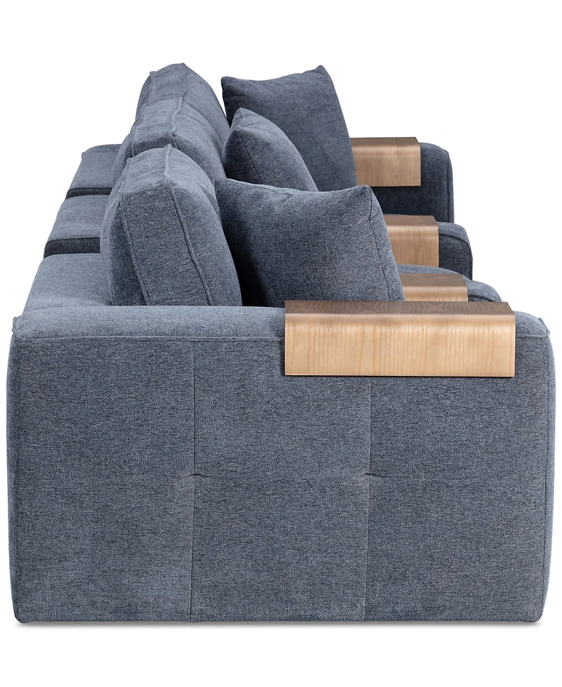 Nycolle 5-Pc. Modular Fabric Sectional with 2 Consoles, Created for Macy's