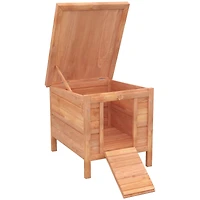 PawHut Wooden Rabbit Hutch 20'' Pet Habitat Cages Bunny Small Animal House New