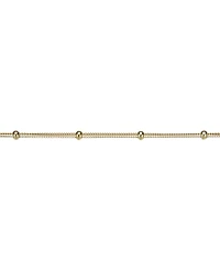 GiGiGirl Sterling Silver 14k Gold Plated Bead Link Anklet
