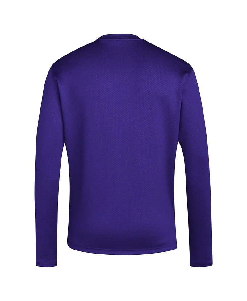 Adidas Men's Purple Washington Huskies Reverse Retro Baseball Script Pullover Sweatshirt