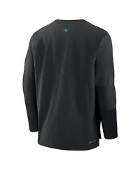 Nike Men's Black Miami Marlins Authentic Collection Player Performance Pullover Sweatshirt
