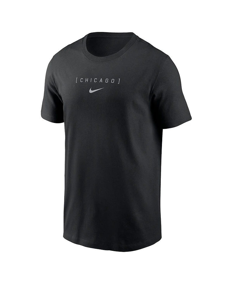 Nike Men's Black Chicago White Sox Large Logo Back Stack T-Shirt