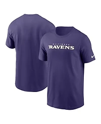Nike Men's Purple Baltimore Ravens Primetime Wordmark Essential T-Shirt
