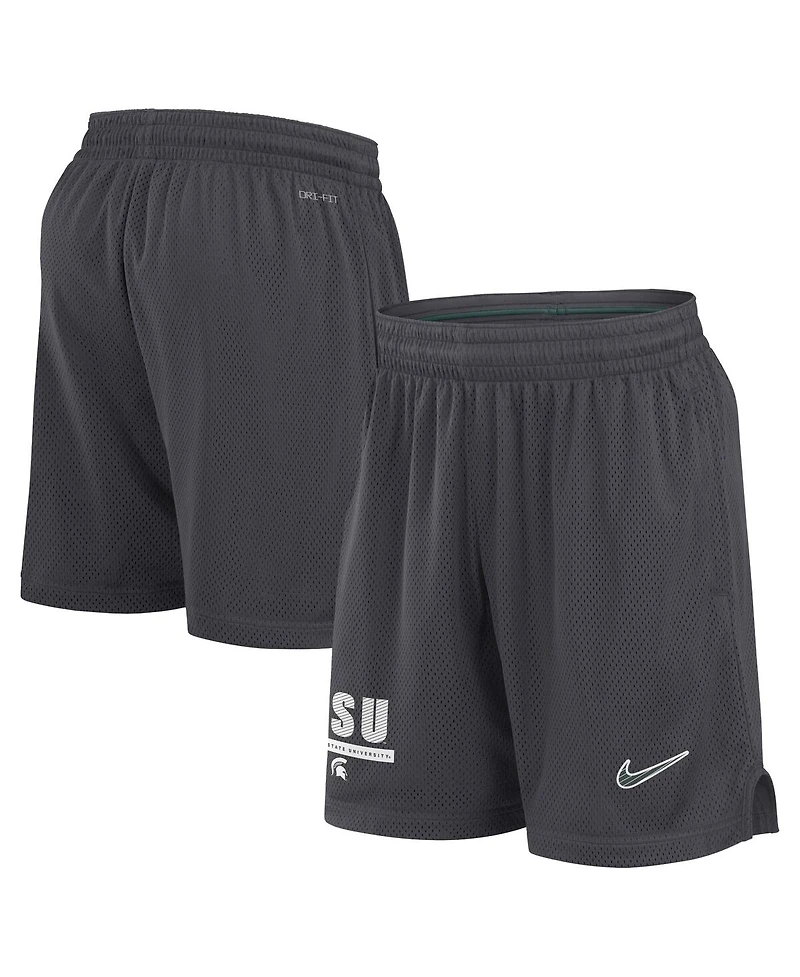 Nike Men's Anthracite Michigan State Spartans 2024 Sideline Mesh Shorts