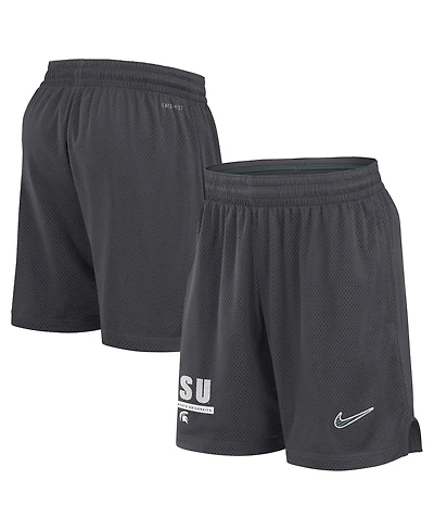 Nike Men's Anthracite Michigan State Spartans 2024 Sideline Mesh Shorts