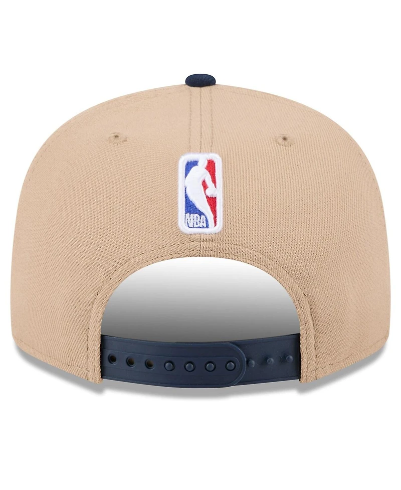 New Era Men's Tan/Navy Washington Wizards 2024 Nba Draft 9FIFTY Snapback Hat