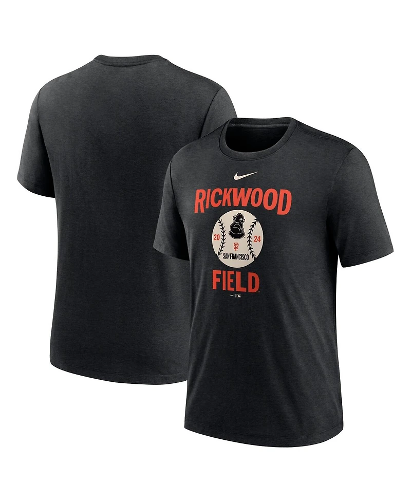 Nike Men's Heather Black San Francisco Giants 2024 Rickwood Classic Tri-Blend T-Shirt