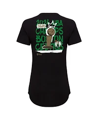 Sportiqe Women's Black Boston Celtics 2024 Nba Finals Champions King of the Court Phoebe Tri-Blend T-Shirt