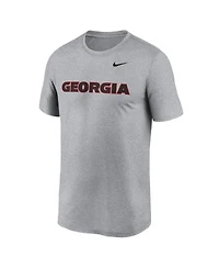 Nike Men's Heather Gray Georgia Bulldogs Primetime Legend Wordmark T-Shirt