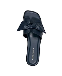 Marc Fisher Women's Finey Square Toe Slip-On Flat Sandals