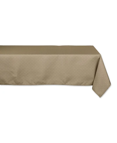 Design Imports Tonal Lattice Print Outdoor Tablecloth, 60x84 Inches