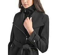Calvin Klein Petite Belted Long-Sleeve Wrap Coat