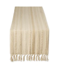 Design Imports Braided Stripe Table Runner, 15x108 Inches