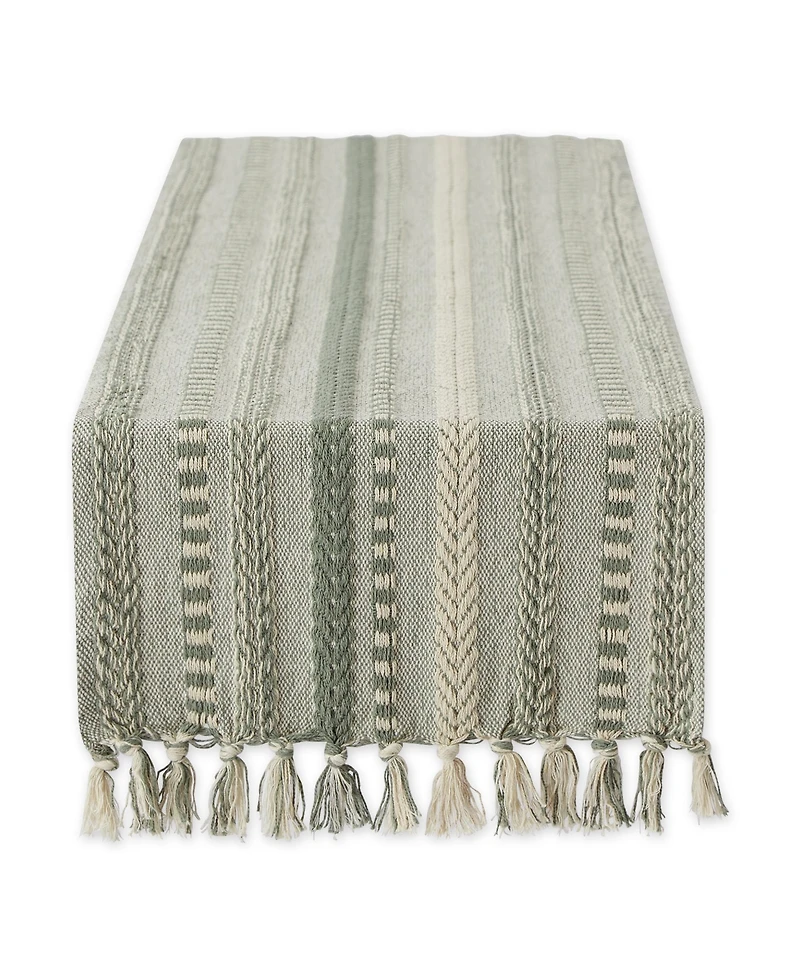 Design Imports Braided Stripe Table Runner