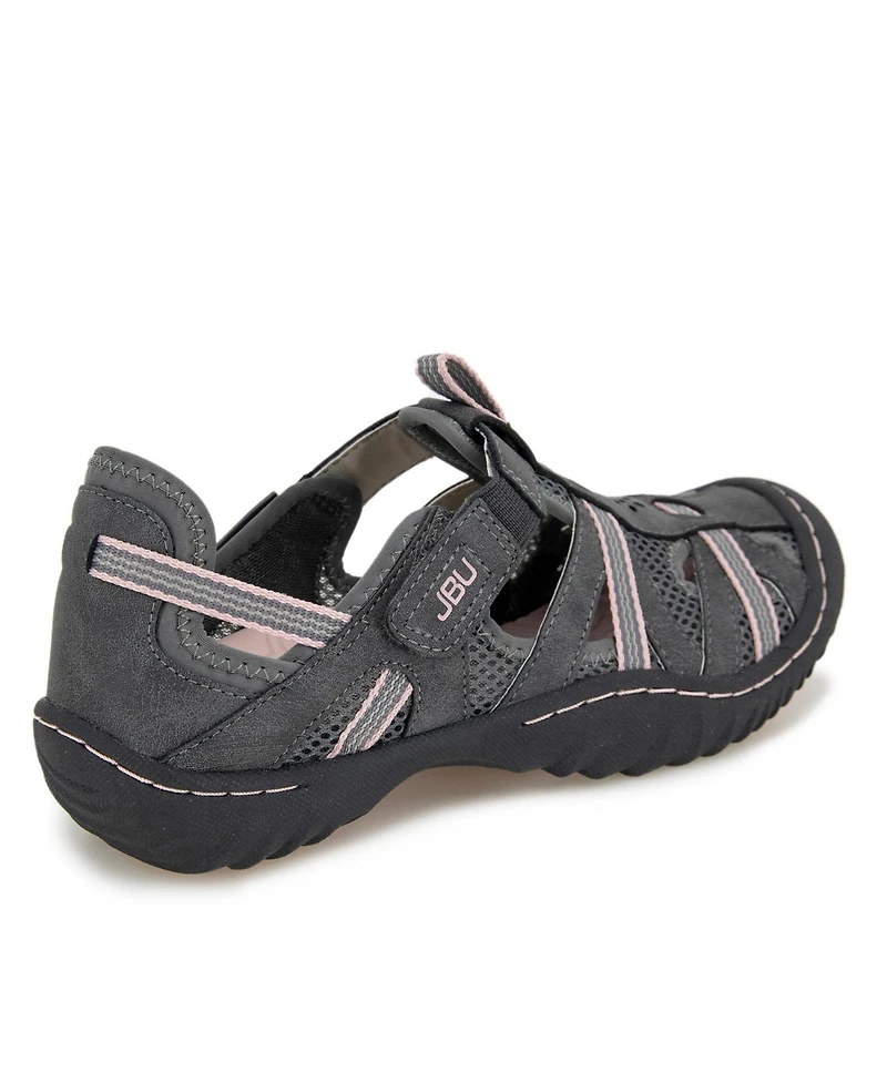 Jbu Women's Regional Water-Ready Strappy Sandal Flats