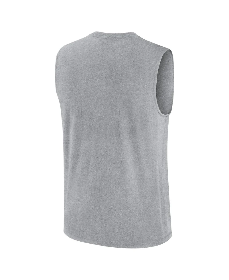 Nike Men's Heather Gray Alabama Crimson Tide Primetime Legend Lock Up Performance Muscle Tank Top