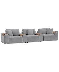 Nycolle 5-Pc. Modular Fabric Sectional with 2 Consoles, Created for Macy's