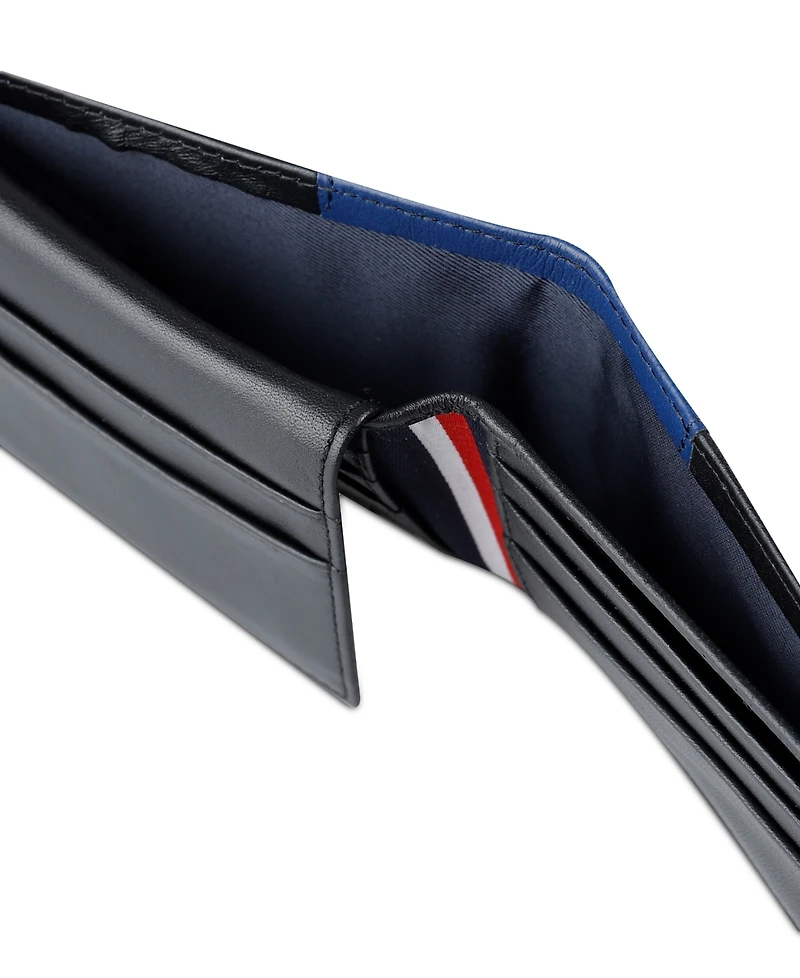 Tommy Hilfiger Men's Rfid Pop Color Leather Bifold Wallet
