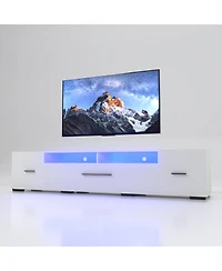 Streamdale Rgb Led Tv Cabinet with 90% Storage Space and Multicolor Modes