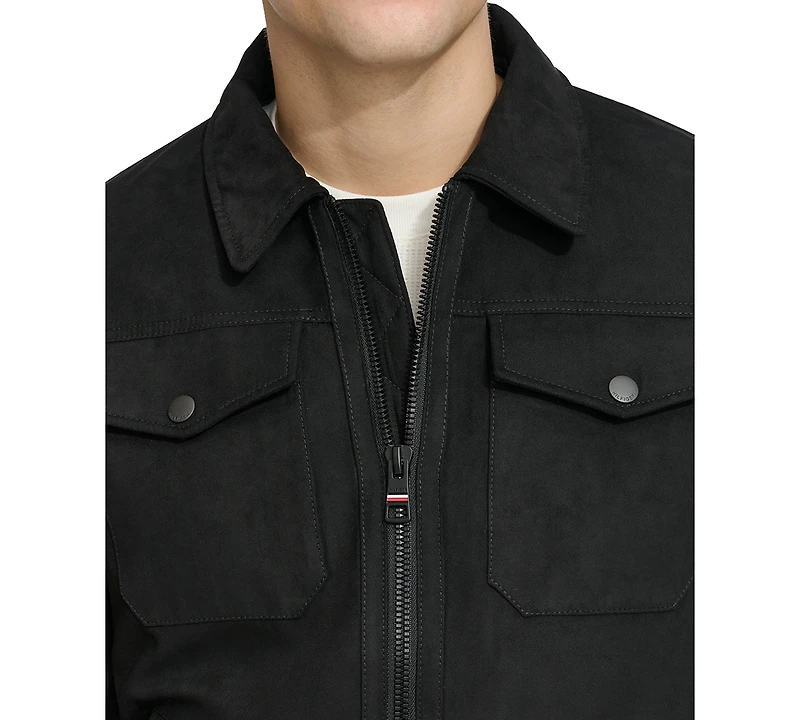 Tommy Hilfiger Men's Faux Suede Trucker Jacket