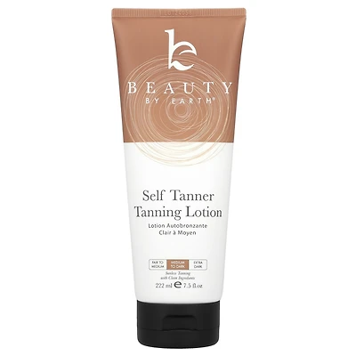 Beauty By Earth Self Tanner Sunless Tanning Lotion Medium to Dark
