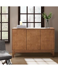 Hulala Home Glenda Contemporary 45'' Wide Sideboard with Adjustable Solid Wood Legs