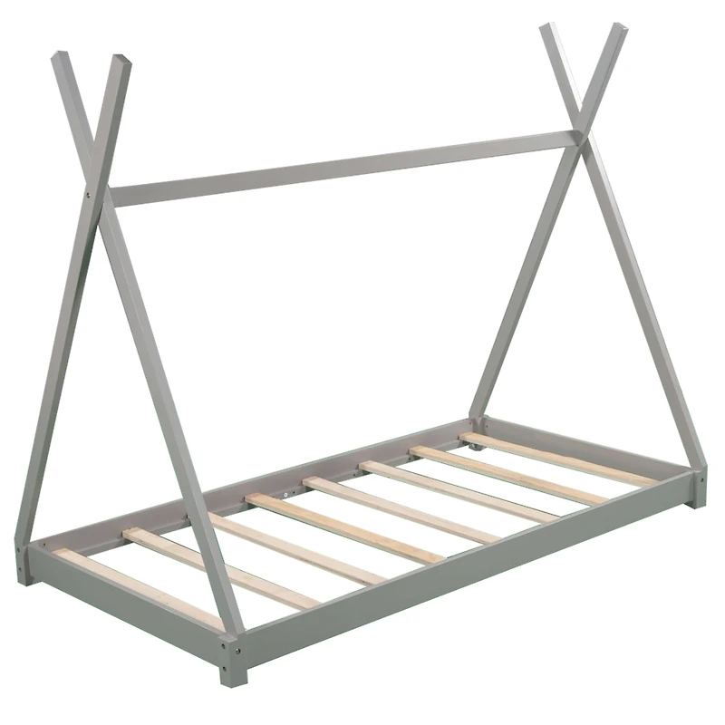 Streamdale Twin House Platform Bed With Triangle Structure