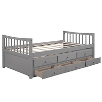 Simplie Fun Daybed With Trundle And Drawers, Twin