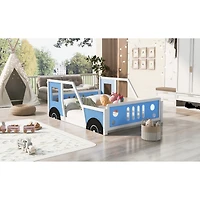 Streamdale Full Classic Car-Shaped Platform Bed With Wheels