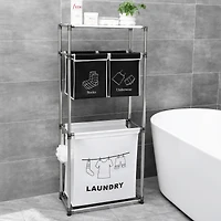 3 Tier Laundry Sorter with 4 Removable Bags