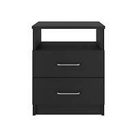 Streamdale Napoles Nightstand, Superior Top, Two Drawers, One Shelf - White