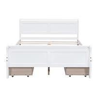 Streamdale Wooden Platform Bed with 4 Drawers & Headboard