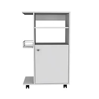 Streamdale Nepenthe 1-Shelf Kitchen Cart With Caster White