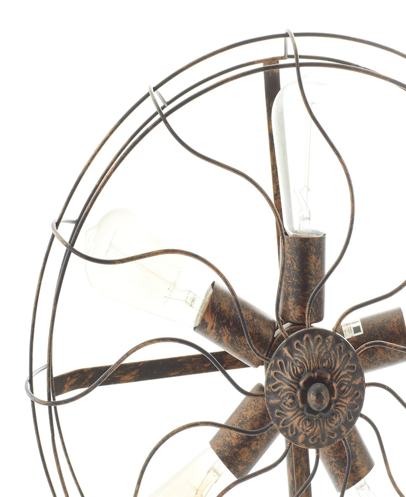 Rosemary Lane 15" Metal Fan Shape 5 Light Accent Lamp